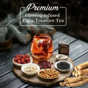 30 Tea Bags - Kidney tea formula Ginseng Five Treasure Tea Combination Scented Tea Eight Treasure Tea|RedDate Wolfberry Tea Men's Tea Mulberry Herbal Formula Tea
