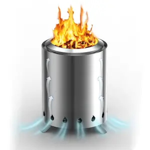 Outdoor Tabletop Fire Pit with Stand, Mini Fire Pit with Travel Bag, Portable Fire Pit, Low Smoke Stove, Suitable for Urban Yard Parties and Suburban Camping, Valentine's Day Gift