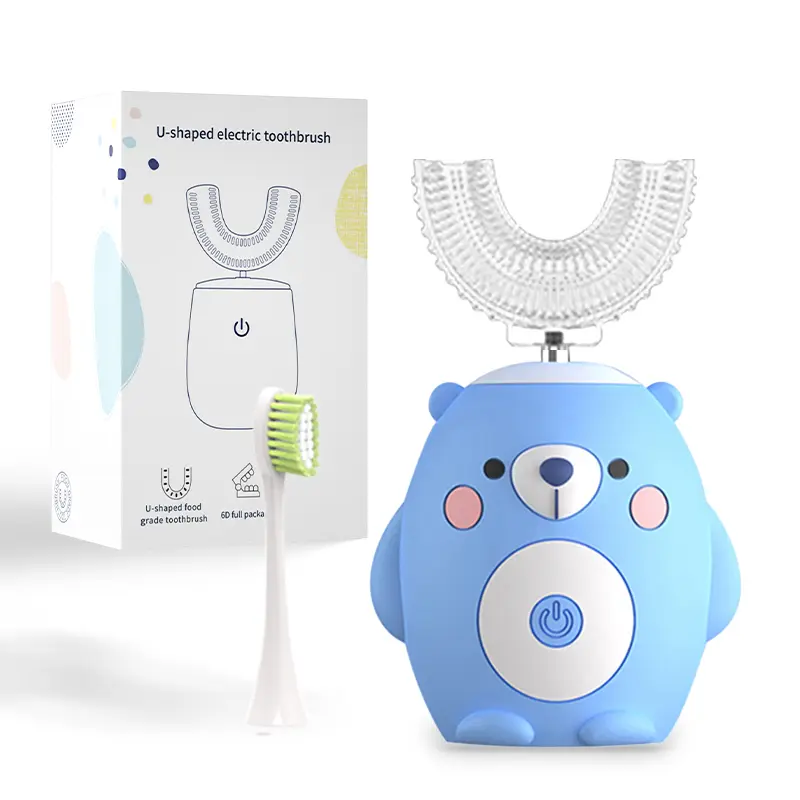Kids Electric Toothbrushs U Shaped sonic Automatic Toothbrush, Six Cleaning Modes , full mouth toothbrush for baby Oral Cleansing brush Convenient