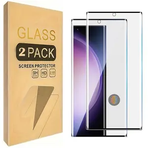 Galaxy S23 Ultra Screen Protector, 2-Pack 9h Tempered Smartphone Glass, HD Clear Scratch-Resistant, Fingerprint Unlock, Bubble-Free Design, Protective Protection
