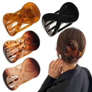 4 count  Concord Curved Claw Barrettes for Women - 3.35 Inch  Banana Clips with No Slip Grip,  Hold for Volume Styling Hair Accessories