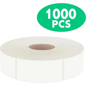 1000 Removable Food Labels, Water/Oil/Tear Resistant Blank Stickers with Perforation Line for Food Containers, Freezer, Fridge, Jars, Pantry, Organization (1” x 2”)