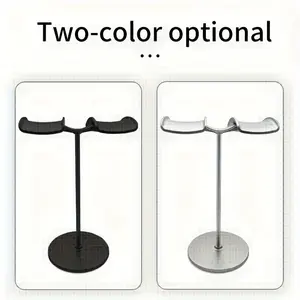 Dual Headset Bracket Metal Headset Hanger Internet Cafe Gaming Desktop Bracket Protective Headset Bracket Universal Suitable for all Headsets