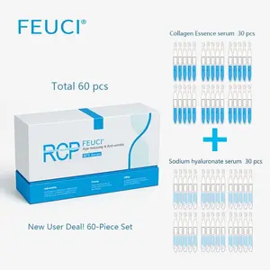 FEUCI Anti-Aging Collagen Serum for Mature Skin - 60 Piece Set with Elastin Peptide - Vegan & Fragrance-Free - Boosts Natural Collagen - Reduces Wrinkles