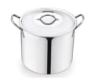 Mainstays 8-Qt Stainless Steel Stock Pot with Metal Lid Ultra Durable Stay-Cool Handles Hand Wash Only Versatile Cooking