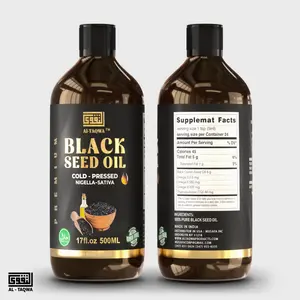 Al-Taqwa Black Seed Oil 500 ML - GMO-Free Dietary Supplement for Immune Support, Healthcare black  seed  oil  magic Natural Fitness Organic Essential