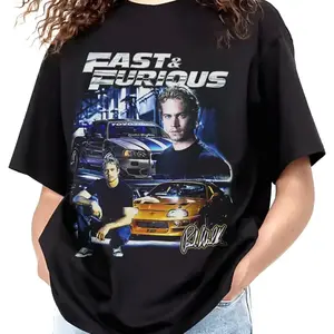 Fast & Furious Paul Walker T shirt - Fast and Furious Movie Tee - Fast and Furious Merch - Paul Walker Shirt