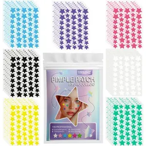 Multi-Color Star Acne Patches, Ultra-Thin Facial Acne Patches, Concealer & Pimple Patches, Acne Stickers, 280/1120/1680pcs, Single Item