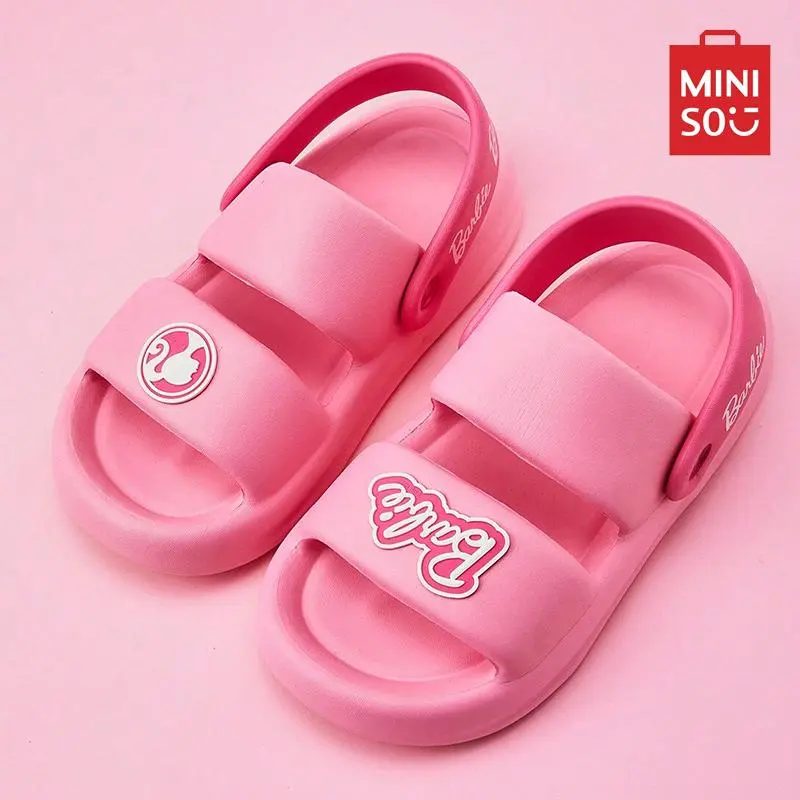 [Spring Special] Miniso Barbie Daylight Glitter Collection Sandals,Halloween Breathable Comfortable Toe Thong Sandals for Beach Back To School, Fashion All-match Sandals for Daily Wear. Women Girl  springtok,cozyvibes Soft And Thick Sole Glittery Design