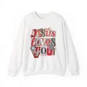 Jesus Loves You sweatshirt | Christian Faith Crewneck Sweatshirt