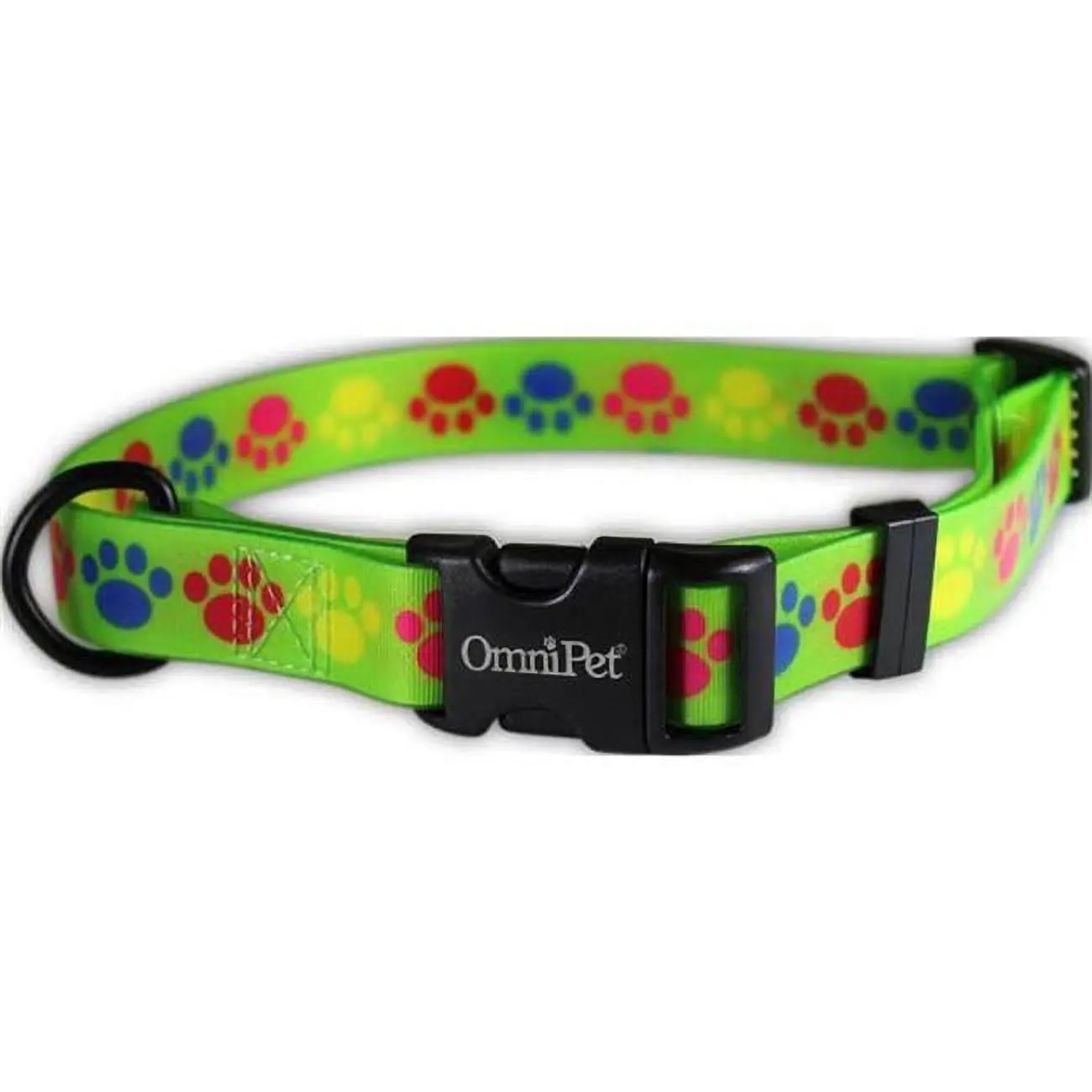Leather Brothers Attitudz Pop Paws Adjustable Biothane Dog Collar - Model 19204-09, 1x18x26 in. with Matching Biothane Dog Leash