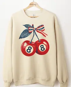 Americana 8 Ball Cherries Graphic Top