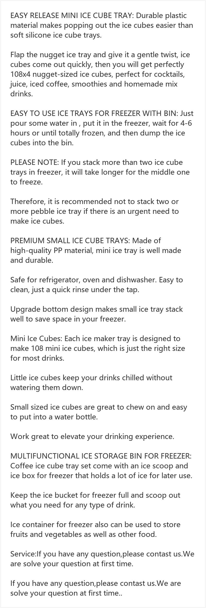 Mini Ice Cube Tray for Freezer, Nugget Ice Tray with Storage Bin, Makes 4×108 PCS Small Ice Cubes, Easy Release Crushed Ice Maker Tray for Drinks & Cocktails