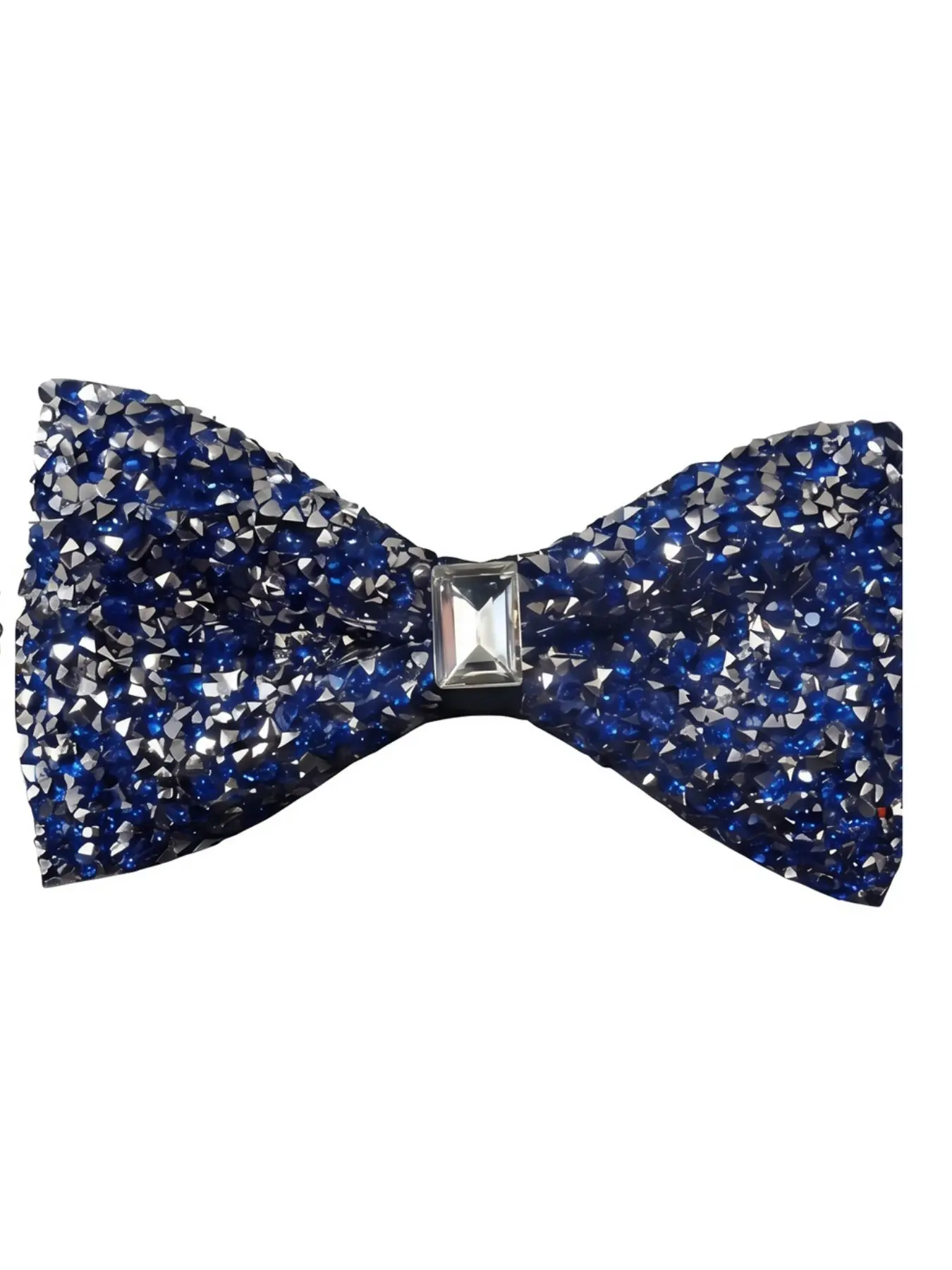 Full Diamond Bow Tie with Square Drill Buckle, Wedding Banquet Sparkling Butterfly Knot, Solid Color Regular Width Neckwear, Boho Bohemian Tie, Bow Tie Design