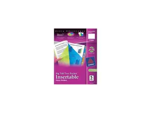 Avery 11906 WorkSaver Big Tab Plastic Dividers, Two Slash Pockets, 5-Tab, Assorted, 1 Pack