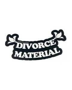 Tash Flowers Divorce Material Sticker