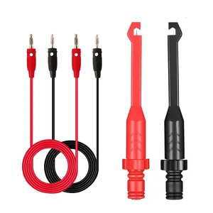2 count Multimeter Test Leads Set Electric Wire Piercing Probe Clip, Automotive Insulation  Probes with 4mm Banana Plug Test Leads for for Diagnostic Electrical Testing