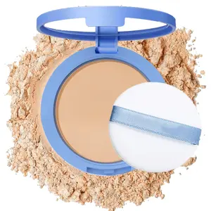 Oil Control Face Pressed Powder Matte Smooth Flawless Setting Powder Makeup Waterproof Long Lasting Finishing Powder Cruelty Free Lightweight Face Cosmetics 0.35Oz (#2-NATURAL BEIGE)
