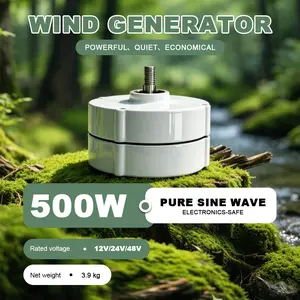 SMARAAD 500W PMG Generator High Output Gearless Permanent Magnet Single Shaft DIY Power Magnetic Dynamo Water Turbine Hydro Generator 100% Free Energy Ultra-Quiet Design High-Power outdoorfun