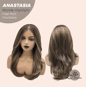 JBEXTENSION 20 Inches Curly Pre-Cut 13X3 Lace Free Part Frontlace Glueless Wig ANASTASIA
