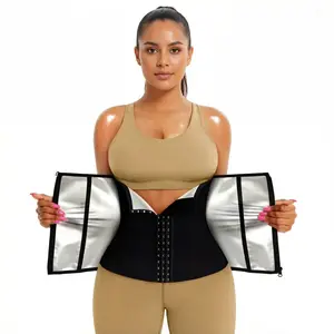 Women's Plain Zipper Waist Trainer, Basic Tummy Control Hook Closure Fajas Colombianas Shaper, Women's Tummy Control Clothing, Shapewear