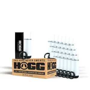 4 in 1 SUBLIMATABLE SPEAKER CAN COOLER CASE (25 UNITS) - BLACK SPEAKER