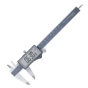 Clockwise Tools 0-6 Inch/150mm Stainless Steel IP54 Digital Caliper, Inch/mm/Fraction Conversion