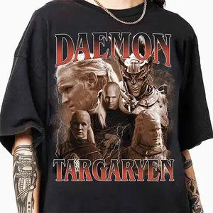 Daemon Targaryen Shirt, Retro Bootleg Tshirt, Vintage 90s Rap Tee, House of the Dragon shirt, Custom Tee From Photo, Game of Throne shirt