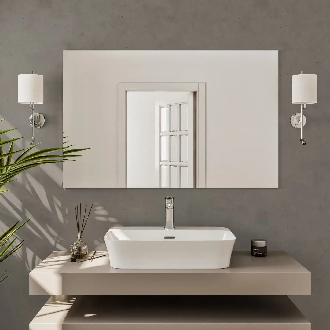 Eviva Sleek 39" x 30" Rectangular Frameless Mirror
