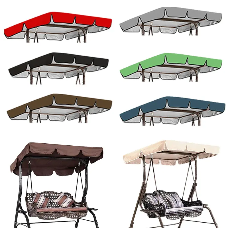 1pc thick Oxford cloth 210D top rain cover rain proof cloth park sunshade rain proof shed cover outdoor courtyard swing roof cover Rainy Season Rainproof