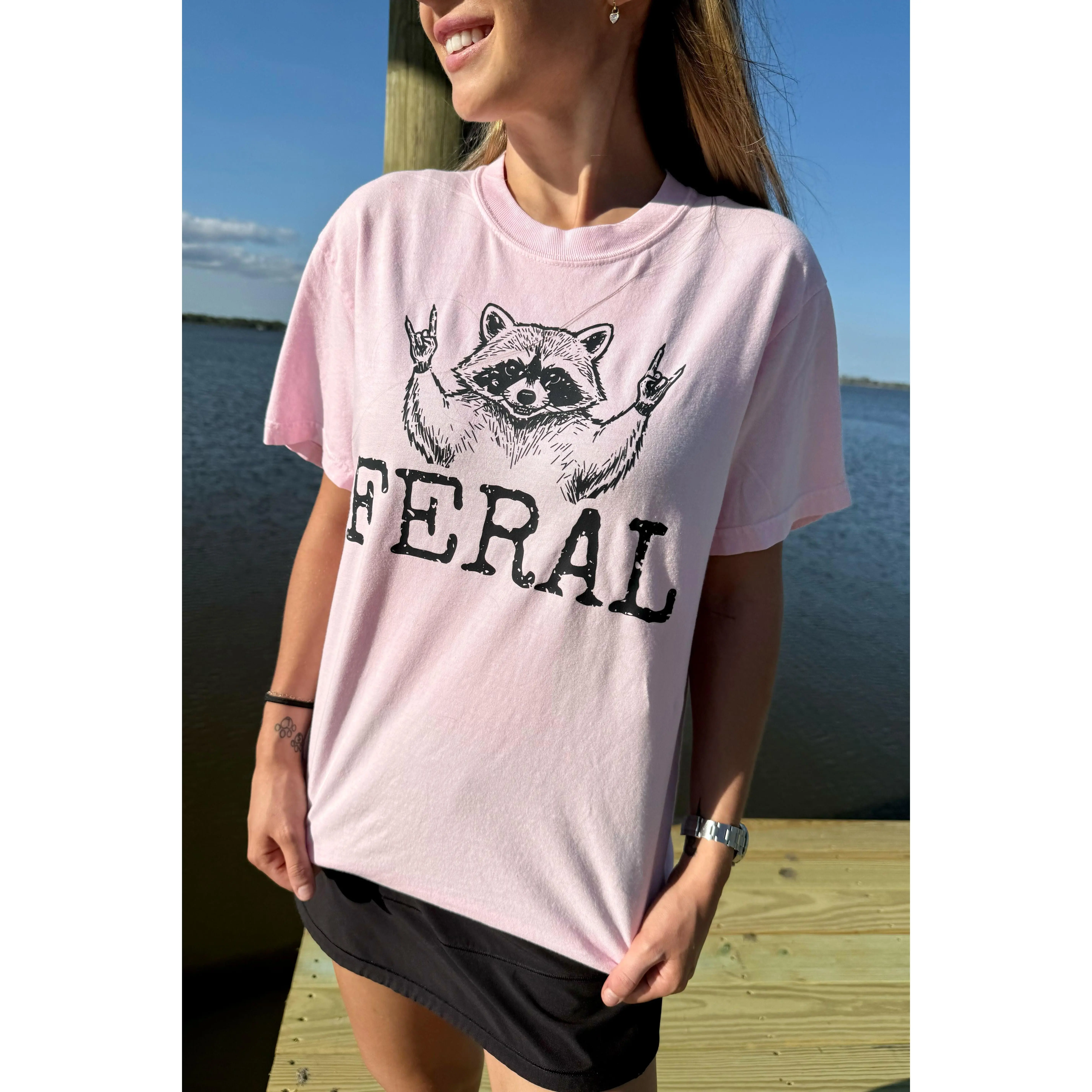 Huntx Feral Coon Comfort Color Short Sleeve Tee