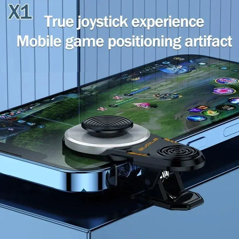X1 Universal 360-Degree Alloy Body Mobile Game Joysticks with Rocker+Box, Auto Reset, Type-C Port, ABS Construction for FPS Gaming Walking & Moving, Compatible with Android, iOS, PUBG Smartphones