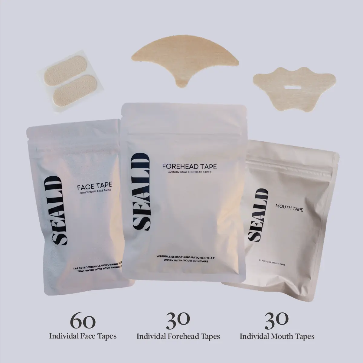 Seald™ Skin & Sleep Tape Trio – Forehead, Face + Mouth Seald™ Skin & Sleep Tape Trio – Forehead, Face + Mouth