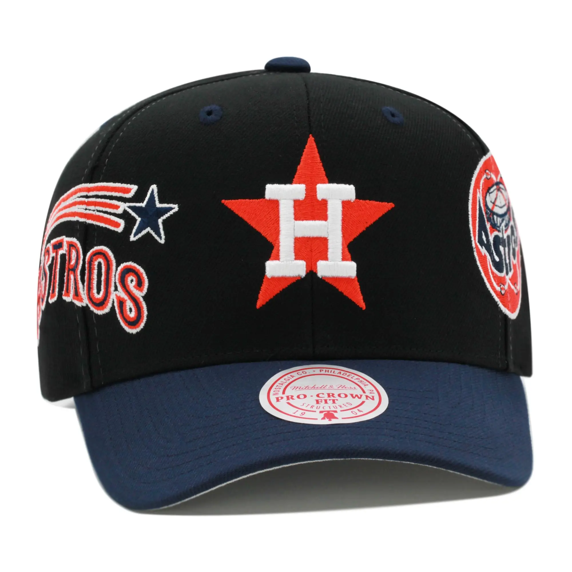 Mens Mitchell & Ness MLB OVERBITE PRO SNAPBACK COOP ASTROS