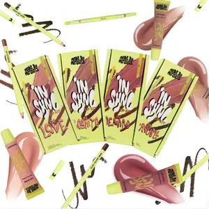 [Made by Mitchell] In Sync Lip Kit | 3-in-1 Lip Sync Set with Lip Paint, Lip Liner & Brush Lip Makeup Set