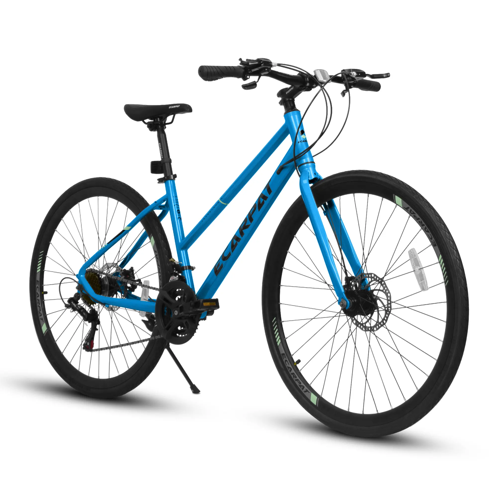 700C Road Bike with 21-Speed Gear System, Disc Brakes, Aluminum Alloy Wheels, Wide Tires, Steel Frame – Urban Commuter Bicycle for Men, Women, Students – Color Choices