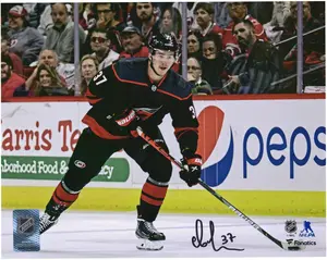 Andrei Svechnikov Carolina Hurricanes Autographed 8" x 10" Black Skating Photograph - Fanatics Authentic Certified