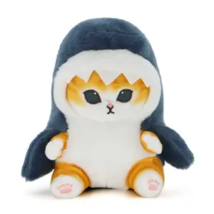 Kawaii Shark Cat Plush Toy Stuffed Animal Doll, Soft Pillow for Boys & Girls (Shark cat, 20cm/7.8in)