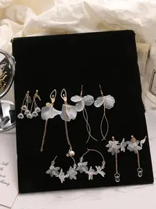 Flower Design Earrings Set, Dangle Earrings Set, Fashion Jewelry for Party, Daily Clothing Decor, Trendy All-match & Exquisite Jewelry for Birthday Gift, Trendy Jewellery Accessories
