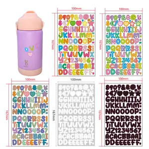 Self-Adhesive English Letter & Colorful Number Label Stickers - No Battery Needed Embellishment for DIY Scrapbooking, Children's Gifts, Kids' Room Decor