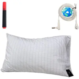 NAGS ®   Grounding Pillowcase King Size with 5% Silver Fiber 95% Soft Cotton Pillow Case Improve Sleep Anxiety Relief (White, King 20 *) 1PCS