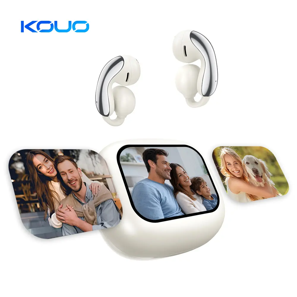 KOUO  Softhoop S1 Wearable Open-Ear Headphones Bluetooth 5.4,LED HD Display, High-Fidelity Audio,IPX4 Waterproof, Fast Charging, for Office & Sports, High-Quality Audio Calls, Studying Use