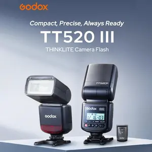 Godox TT520 III Camera Flash 433MHz GN33 Manual Flash with RT-16 Transmitter 1/128-1/1 Power S1/S2 Mode Compatible w/Center-Pin Hotshoe Cameras mason 67 filter camera shoulder strap Photography Lighting Kit film  light  accessories