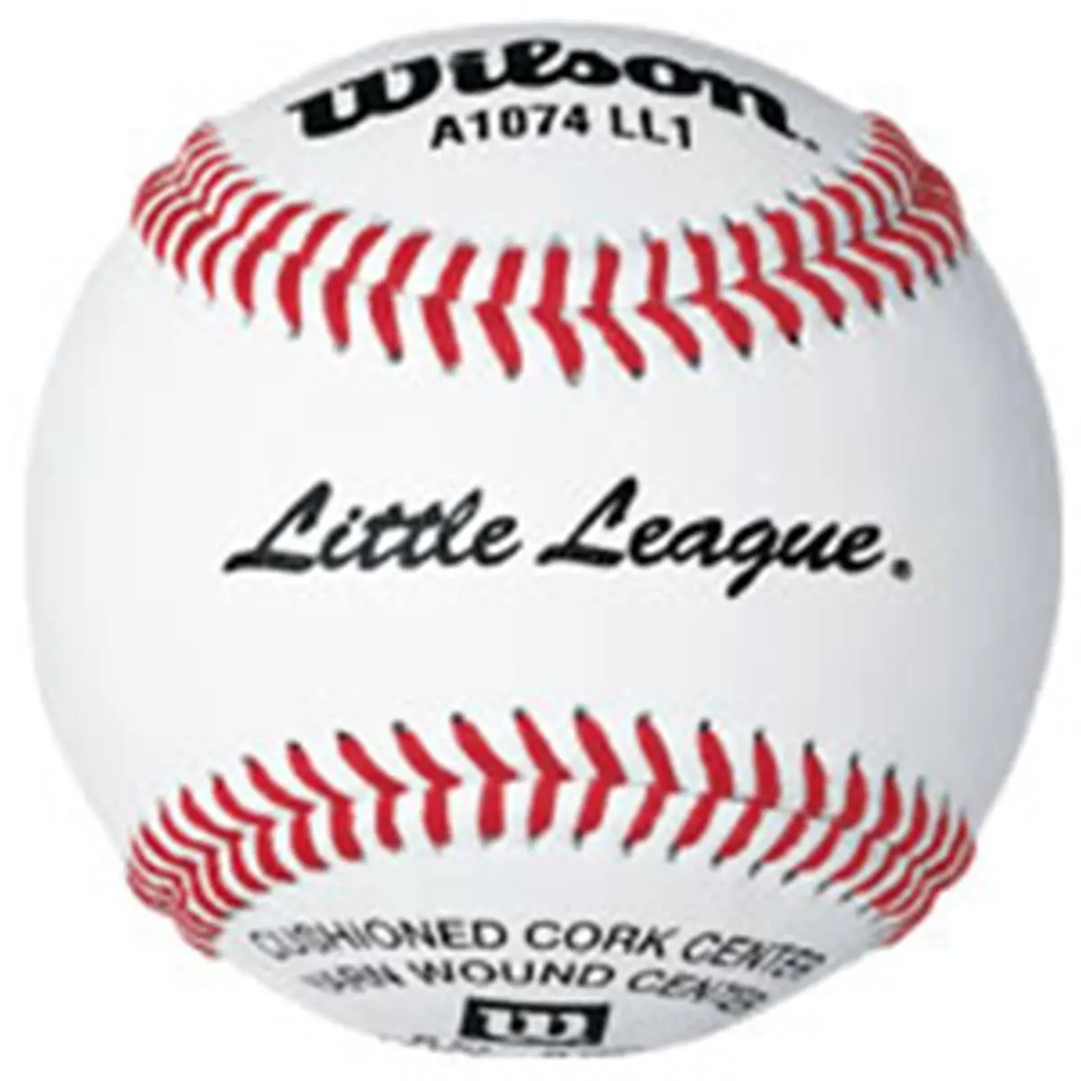 Wilson A1074BSST Little League Baseball-Softball Balls, Leather Cover, Cushion Cork Center, Super Seam Technology, Durable Build, Gray Wool Windings
