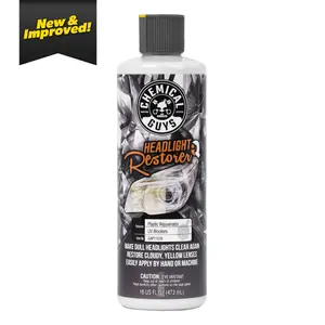 CHEMICAL GUYS Headlight Restorer IQ – All-in-One Adaptive Abrasive Formula Removes Oxidation, Yellowing & Haze from Headlights & Plastic Lenses, Polishes as You Work for Crystal Clarity, Use by Hand, Drill or Machine for Fast, Pro-Level Results