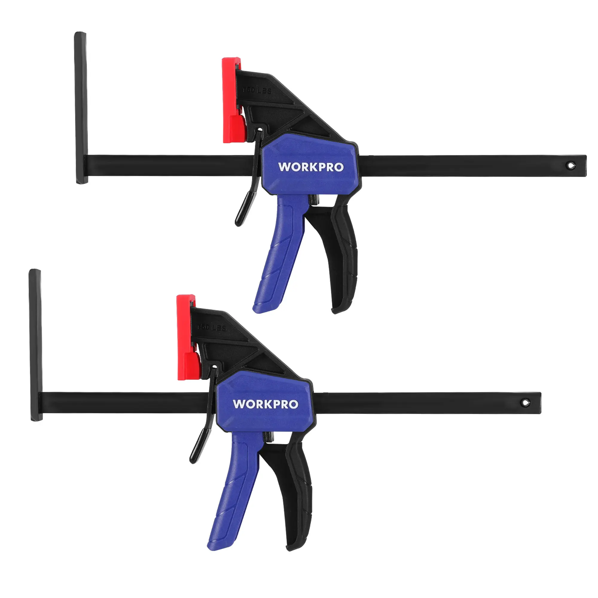 #fathersdaygift WORKPRO 9" Track Saw Clamps, Quick Release Track Saw Guide Rail Clamp for Woodworking, Circular Saw Guide Rail System, 150lbs Load Limit x 2-1/2" Throat Depth, 2COUNT
