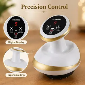 【NRPC】Home Electric Guasha Scraping Massage Cupping BodyMassager Vacuum Cans Suction Cup Heating Holiday gifts equipment exercise core foot pedal puller
