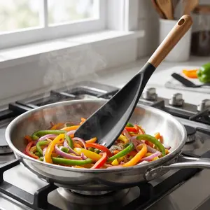 Durable Wooden Handle Cooking Spoon Multifunctional Household Kitchen Utensil Ideal for daily cooking stirring and food serving use-MM1