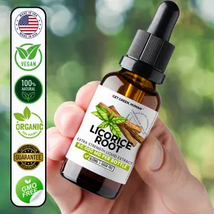 Organic Licorice Root Tincture Get Green Human Herbal Liquid Supplement 60000mg for Natural Support and Wellness with Licorice Extract