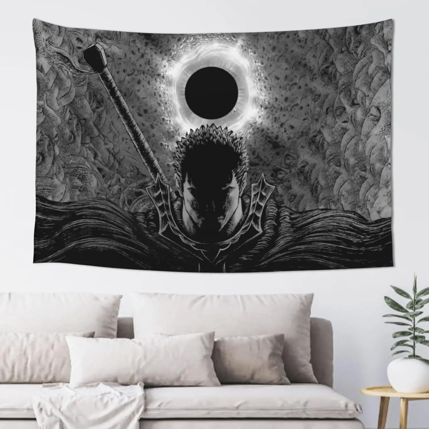 Anime Artistic Tapestry Wall Hanging - Cotton-Polyester Artwork Tapestries Home Decor, Lightweight 60x40in Backdrop for Dormitory & Living Room, Artistic Tapestry Tapestries